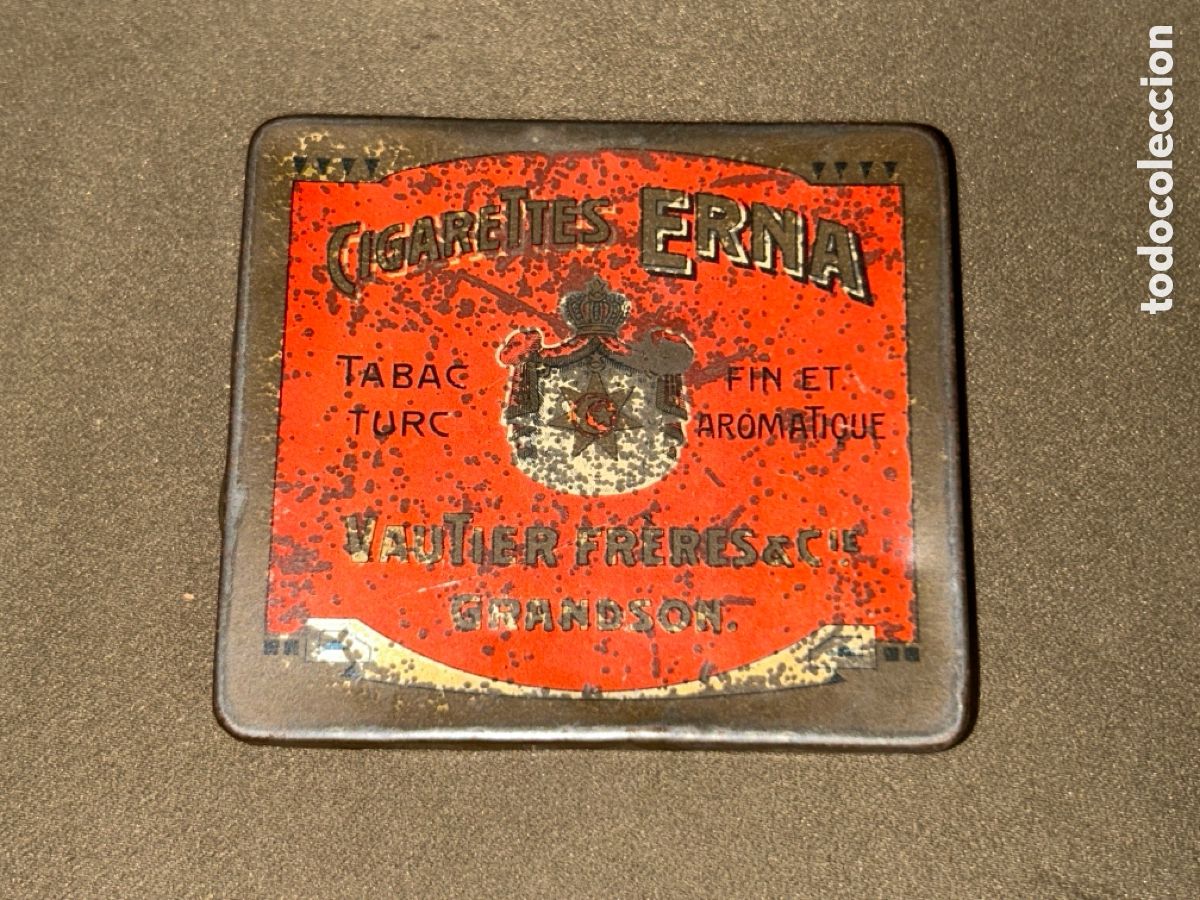 Casse e cassette metalliche: ANTIGUA CAJITA CIGARETTES ERNA VAUTIER FRERES & CIE GRANDSON