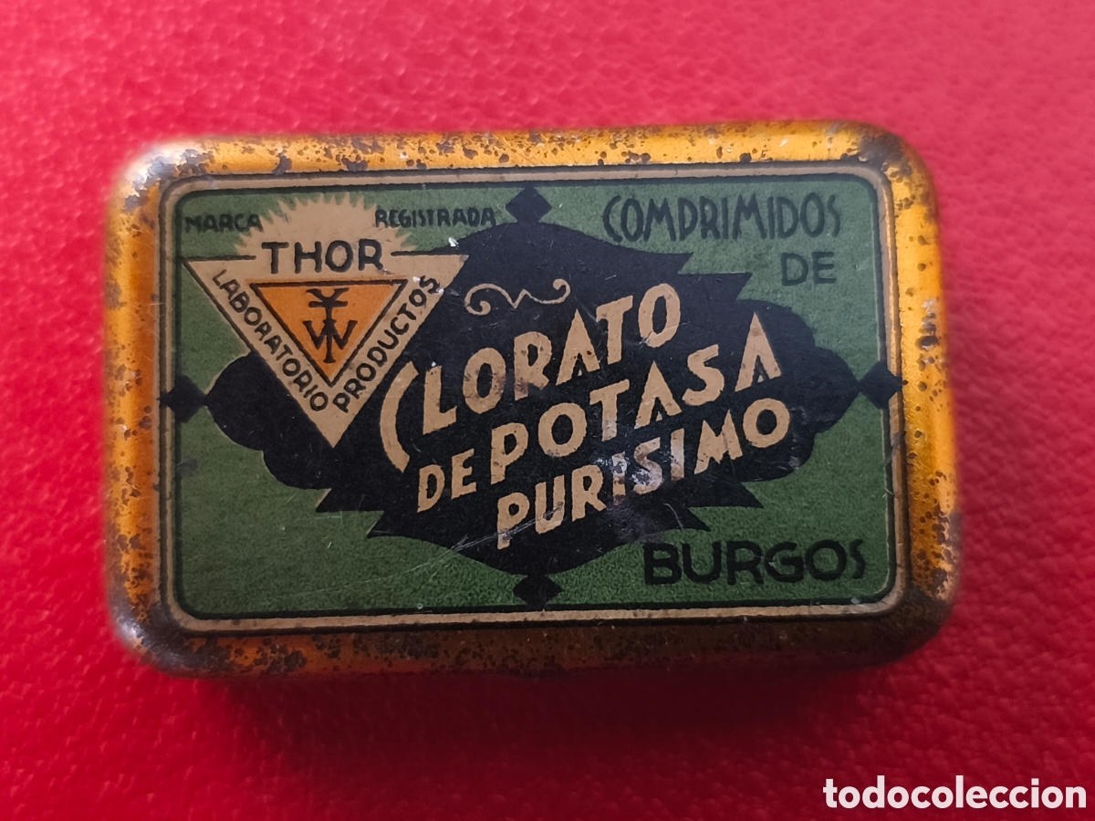 Cajas y cajitas met&aacute;licas: Caja chapa Clorato de Potasa Pur&iacute;simo THOR ( BURGOS )