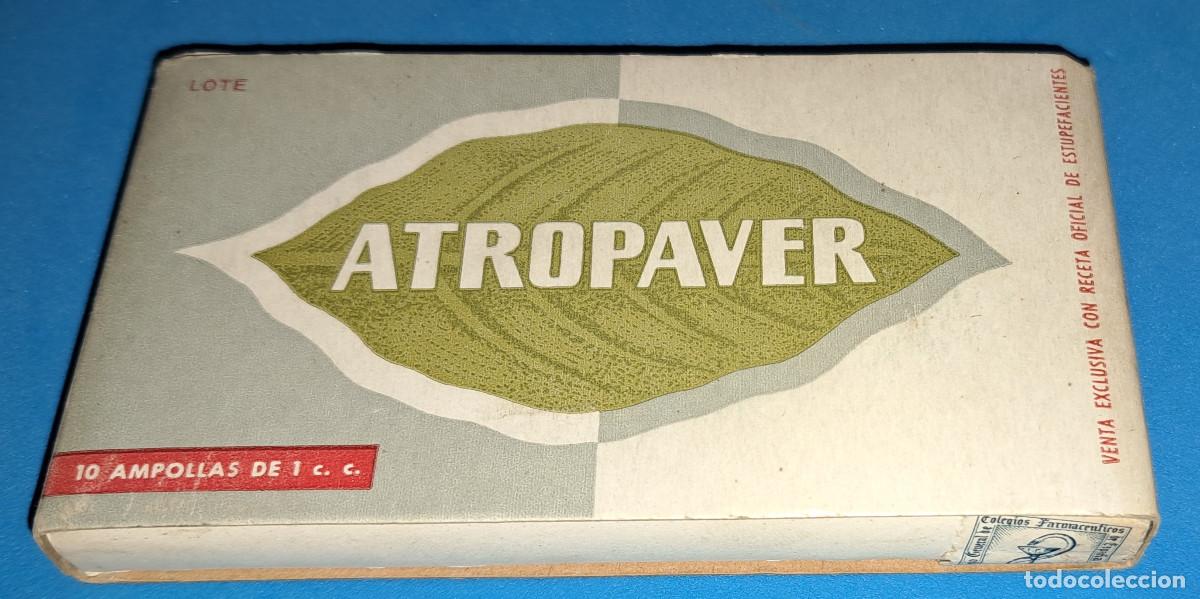 Cajas y cajitas met&aacute;licas: ATROPAVER - ALCALOIDES DE OPIO - CAJA CON 4 AMPOLLAS - ART&Iacute;CULO DE COLECCIONISMO - NO APTO CONSUMO