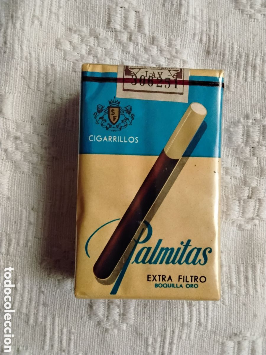 Cajas y cajitas met&aacute;licas: PAQUETE DE TABACO PALMITAS EXTRA FILTRO