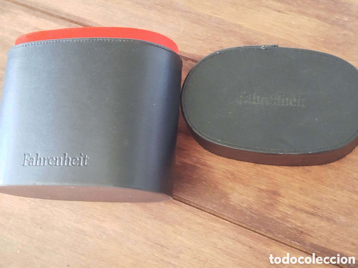 Cajas y cajitas met&aacute;licas: Estuche cuero Dior Fahrenheit 90s