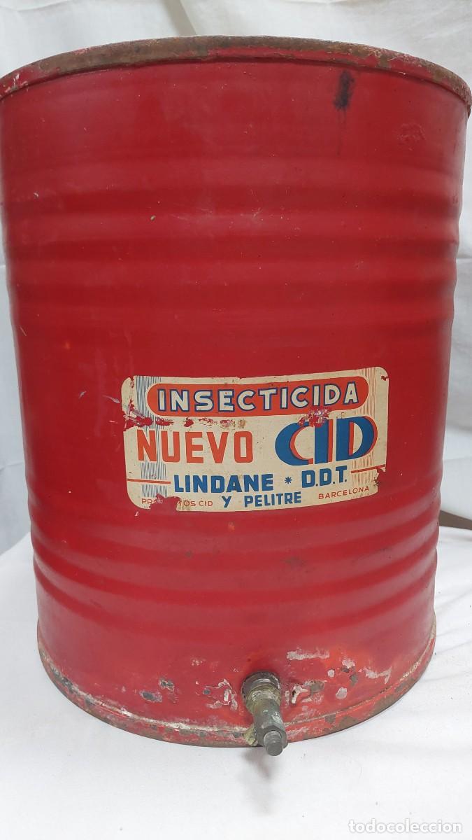 Cajas y cajitas met&aacute;licas: Antigua bidon Dispensador Insecticida Cid DDT y Pelitre