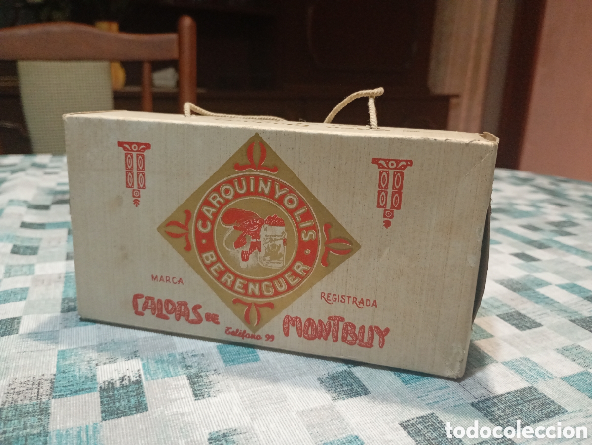Cajas y cajitas met&aacute;licas: Caixa de cartr&oacute; Carquinyolis Berenguer. Caldes de Montbu&iacute;, Vall&egrave;s Oriental, Barcelona. &iquest;Anys 20?