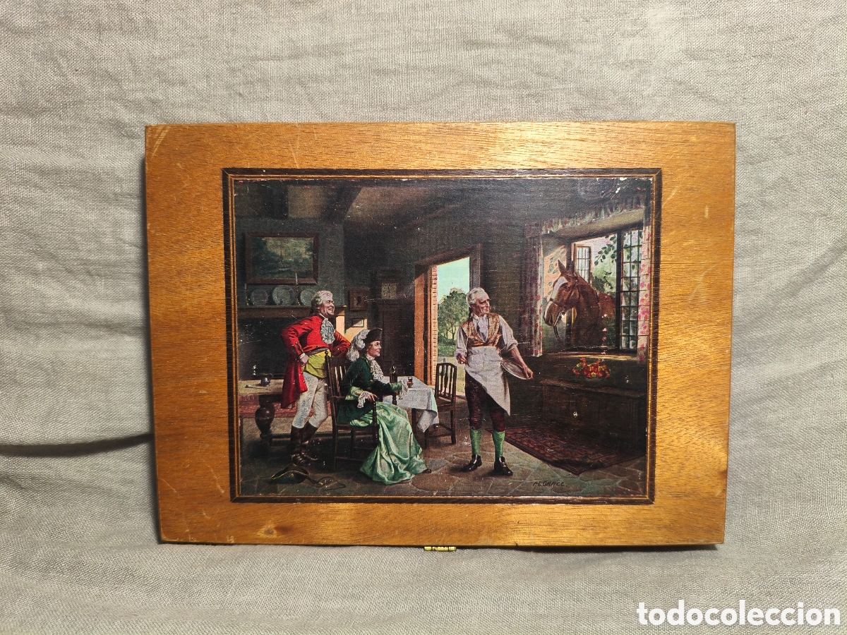 Cajas y cajitas met&aacute;licas: Caja de puros de madera vintage