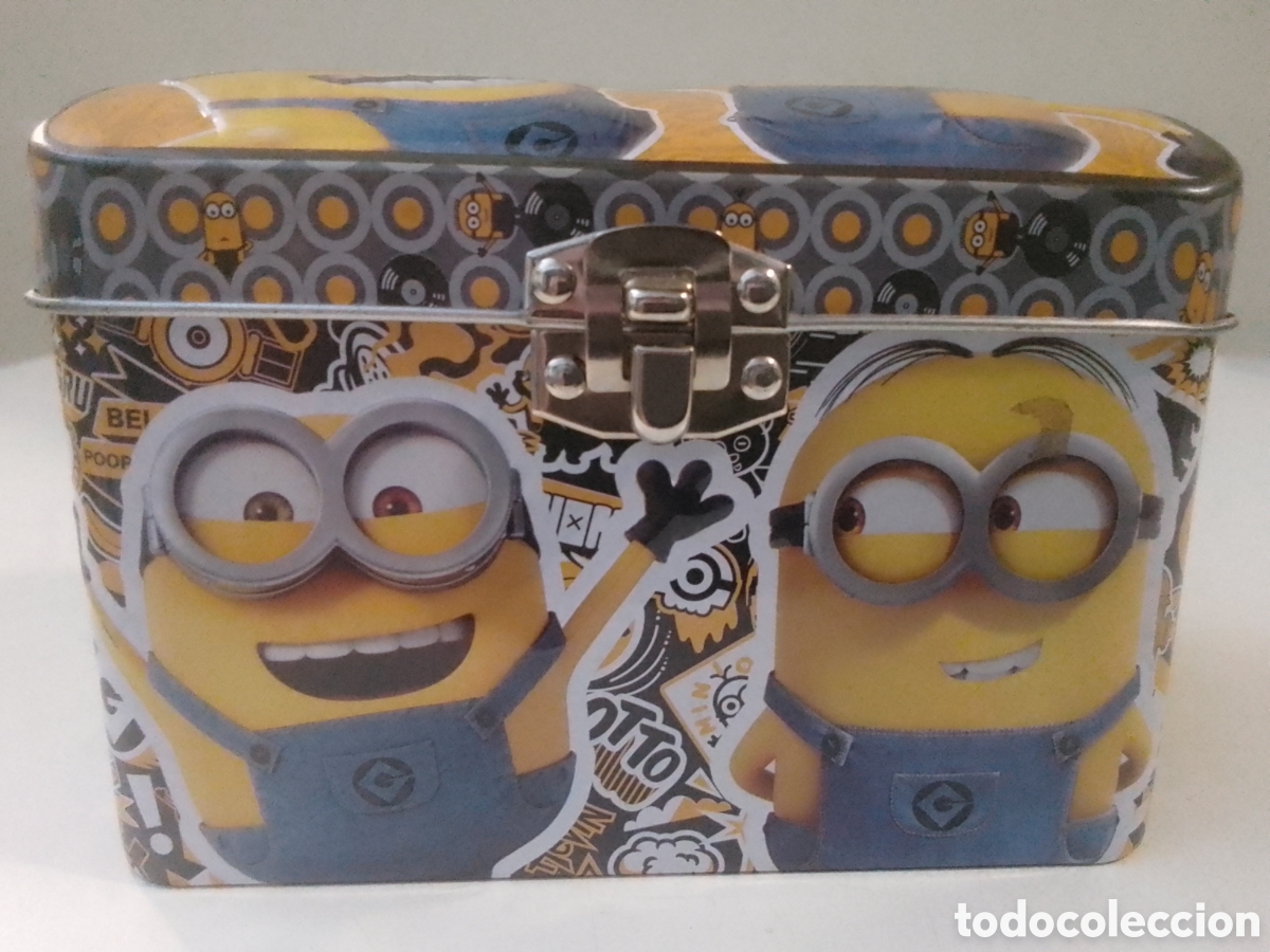 Cajas y cajitas met&aacute;licas: Cofre met&aacute;lico vac&iacute;o Minions.