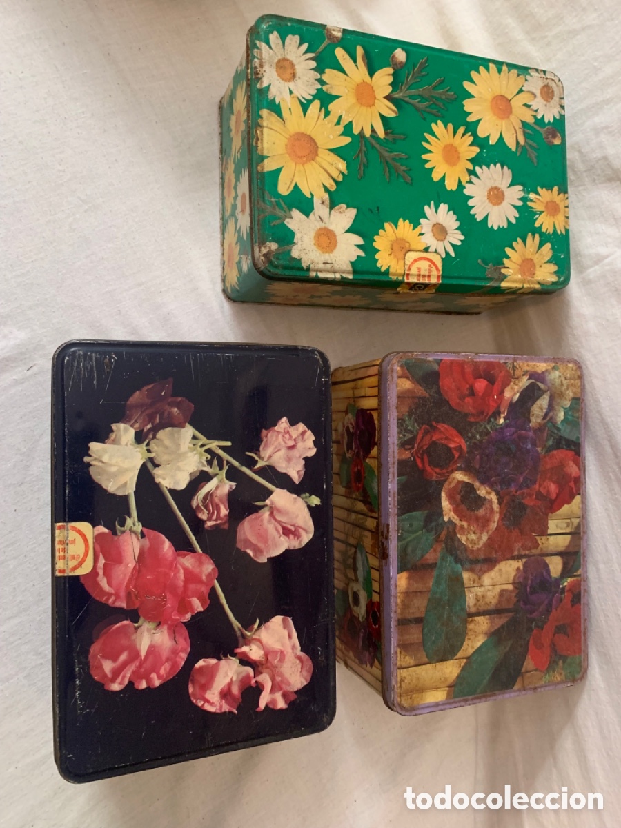 Cajas y cajitas met&aacute;licas: 3 cajas met&aacute;licas Cola-Chao vintage