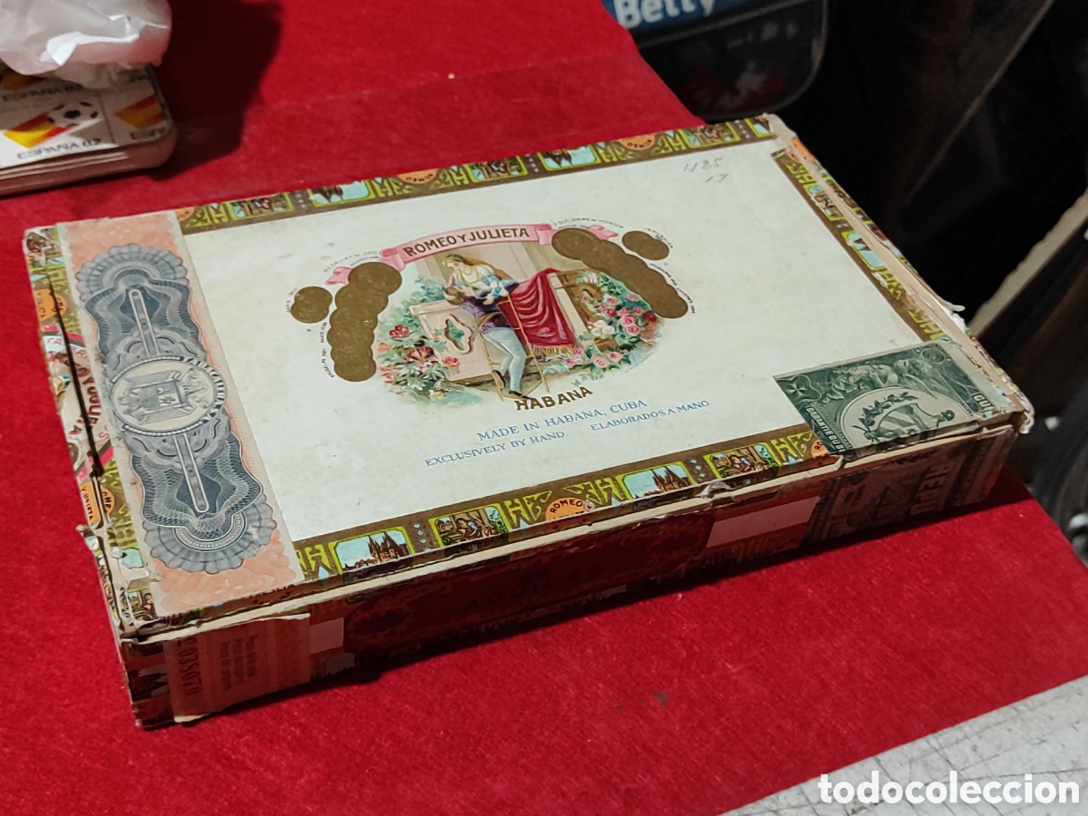 Cajas y cajitas met&aacute;licas: Caja puros 25 AGUILAS ROMEO Y JULIETA VACIA LA HABANA