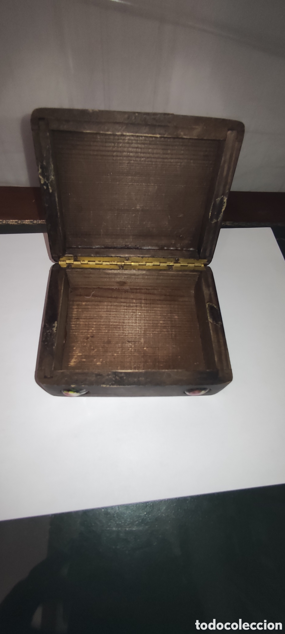 Cajas y cajitas met&aacute;licas: Caja de madera y porcelana - Foto 3