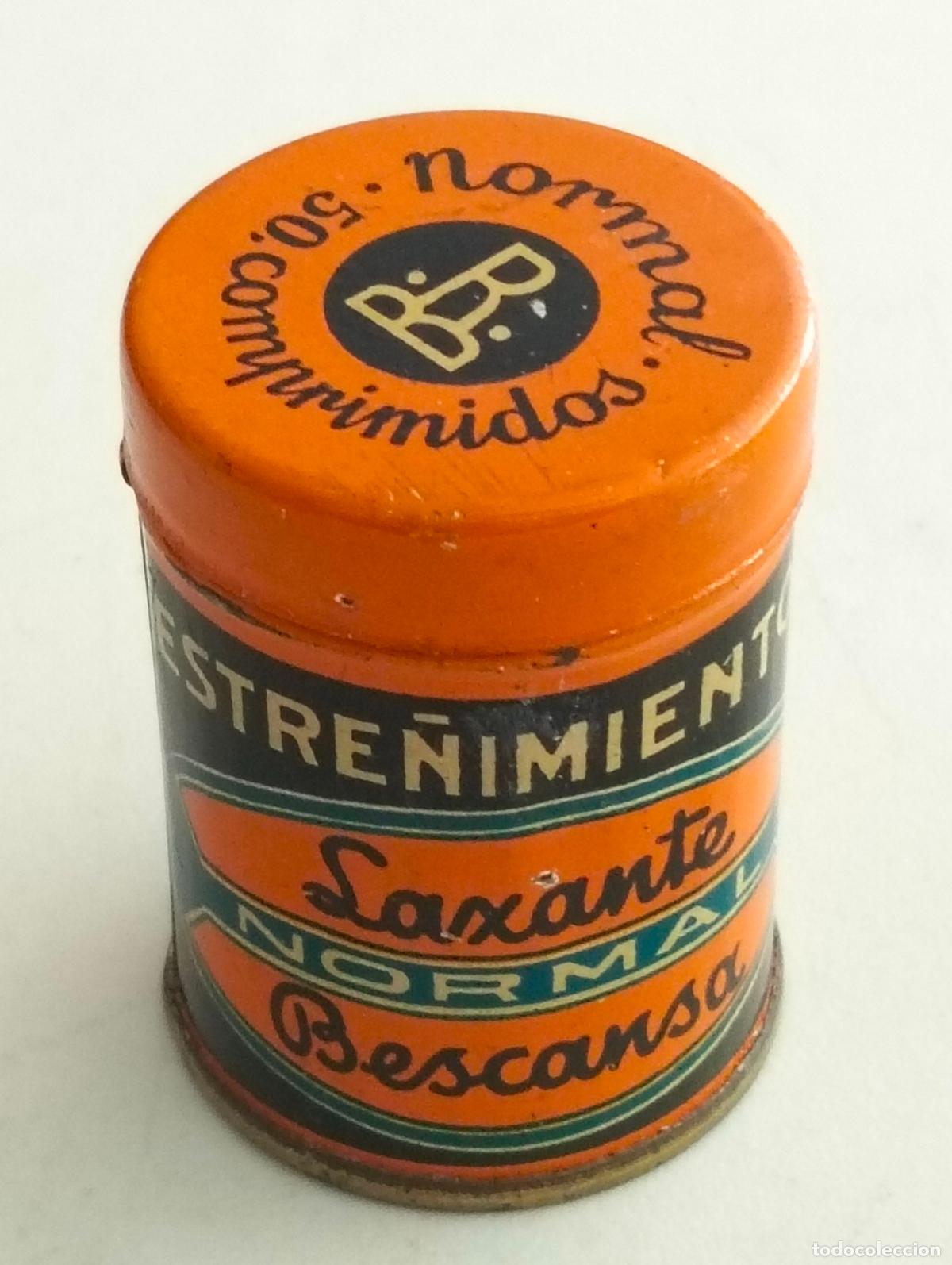 Cajas y cajitas met&aacute;licas: CAJA METALICA LITOGRAFIADA, R. BESCANSA, PASTILLAS LAXANTE Y ESTRE&Ntilde;IMIENTO, MEDIDAS 3,5 X 5 CM