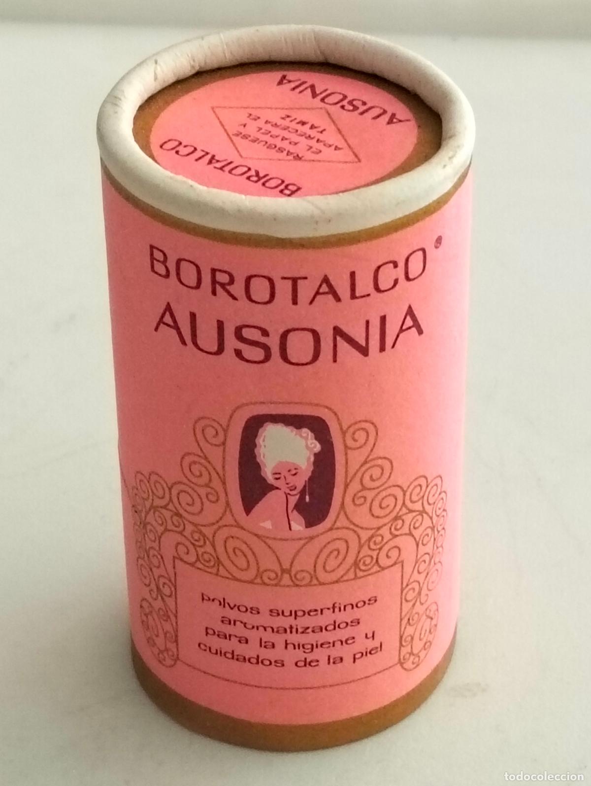 Cajas y cajitas met&aacute;licas: CAJA DE CARTON, BOROTALCO AUSONIA, POLVOS SUPERFINOS, MUESTRA GRATUITA, MEDIDAS 3,5 X 7CM
