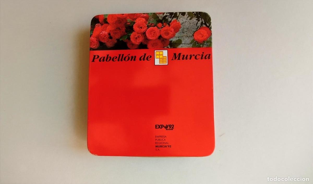 Cajas y cajitas met&aacute;licas: Caja metalica del Pabell&oacute;n de Murcia en la EXPO 92