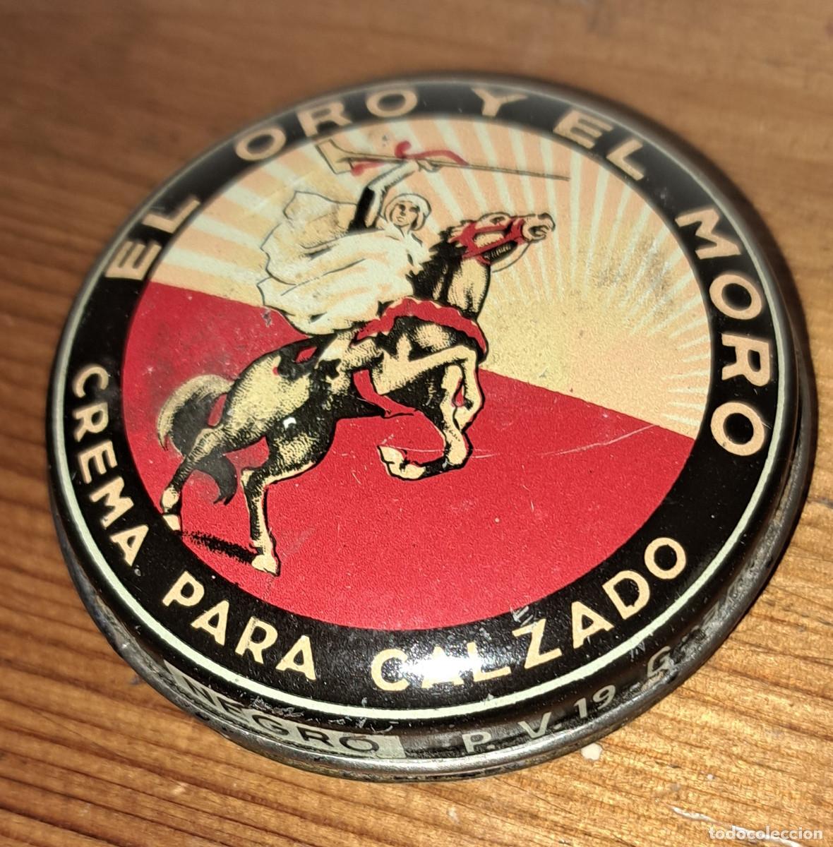 Cajas y cajitas met&aacute;licas: EL ORO Y EL MORO - CREMA PARA CALZADO - SUCESORES DE MONZ&Oacute; PLA - ALBAIDA ( Valencia ) - DIF&Iacute;CIL