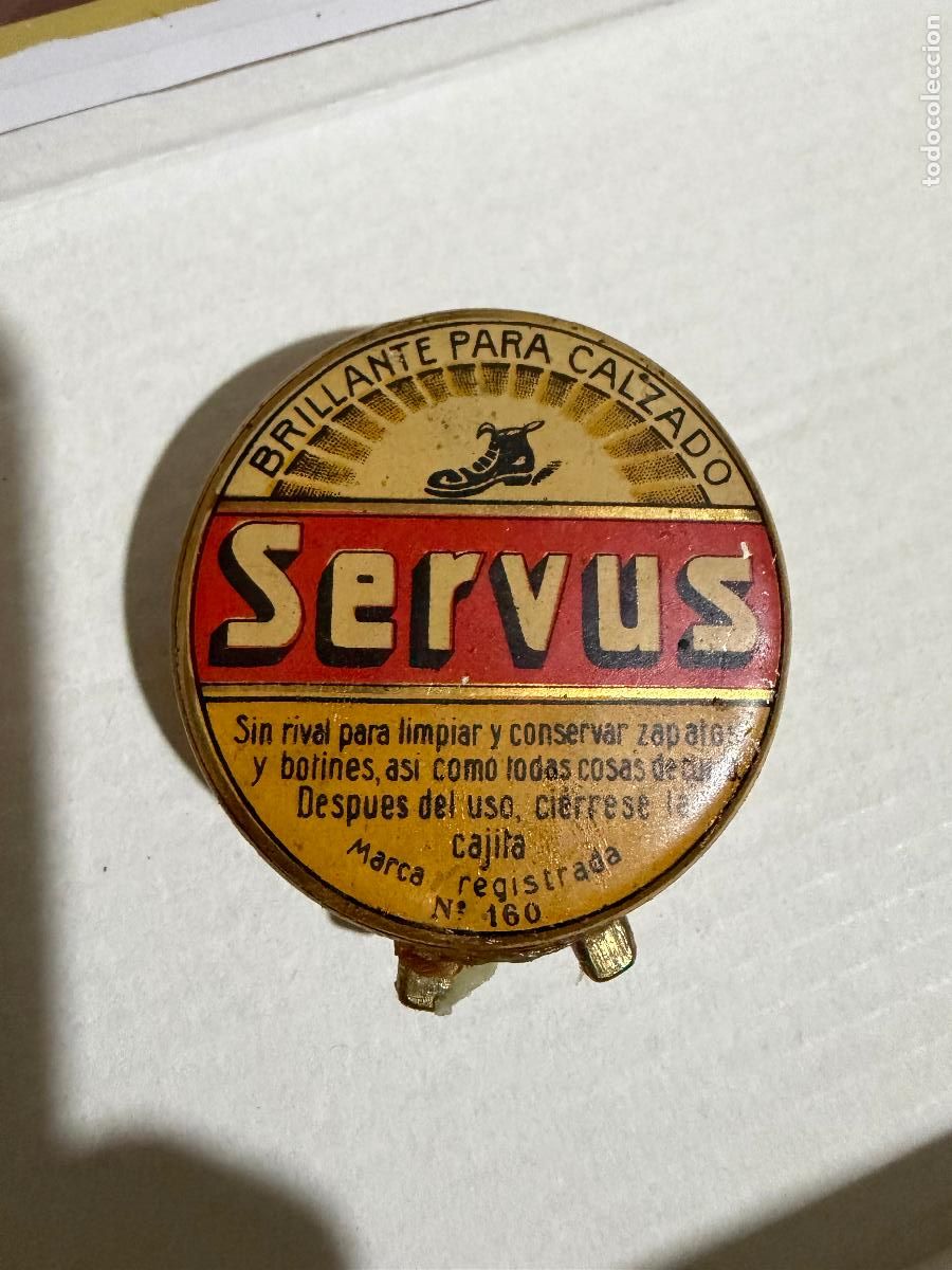 Cajas y cajitas met&aacute;licas: Caja crema para el calzado servus a&ntilde;os 30