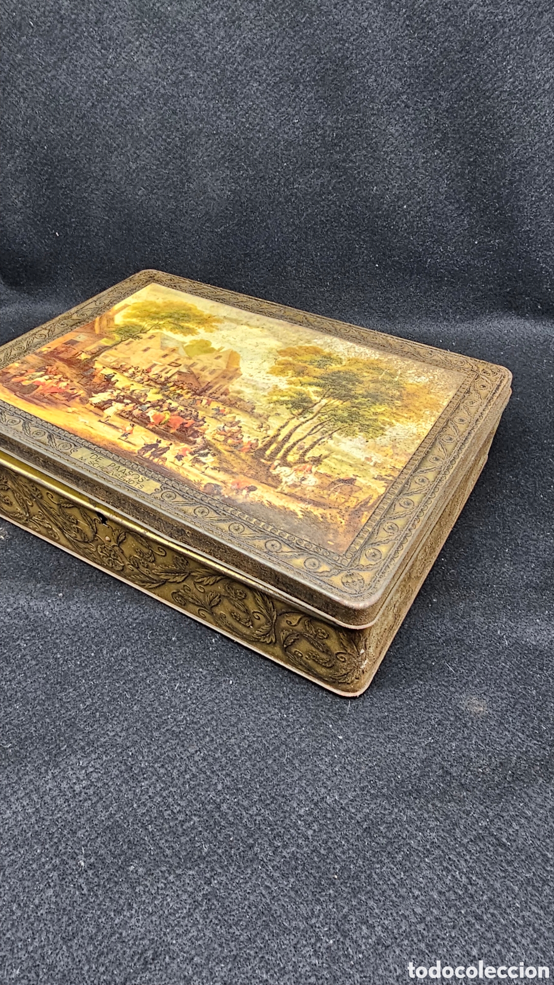 Cajas y cajitas met&aacute;licas: Antigua caja de galletas de metal