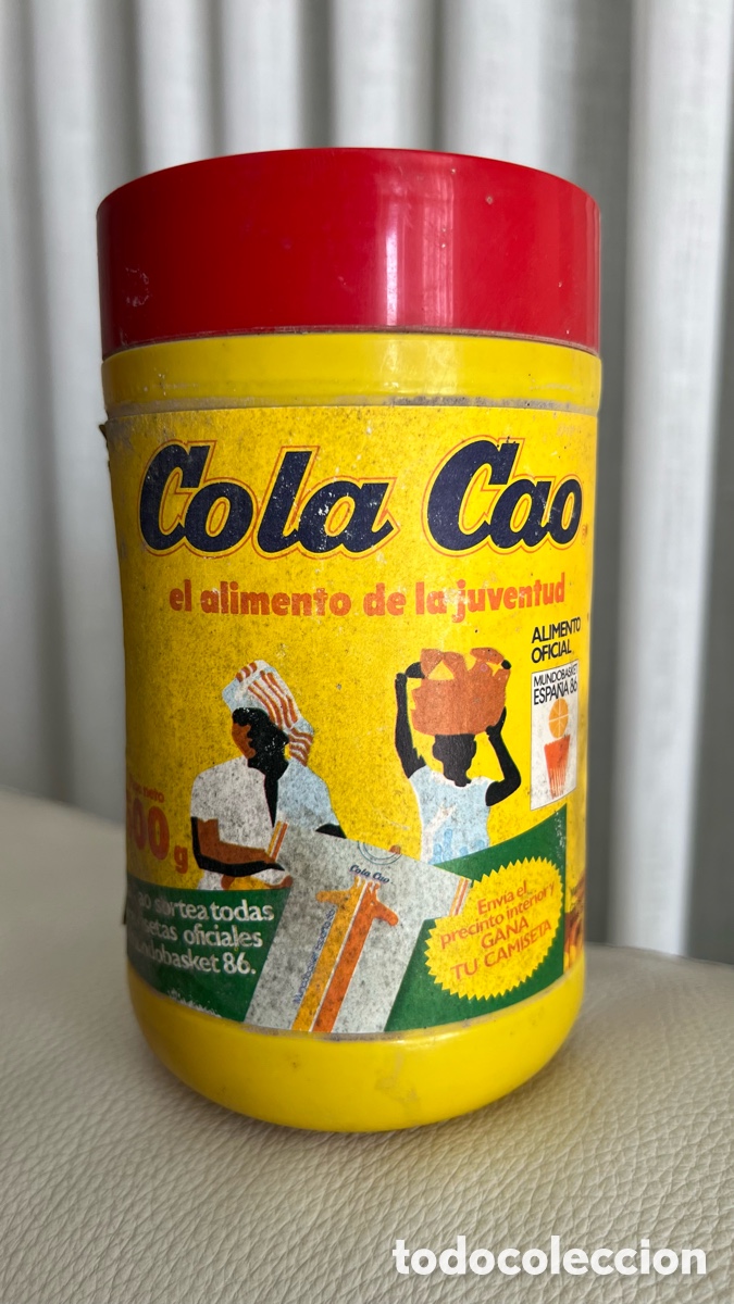 Cajas y cajitas met&aacute;licas: ANTIGUO BOTE DE COLA CAO MUNDOBASKET 86