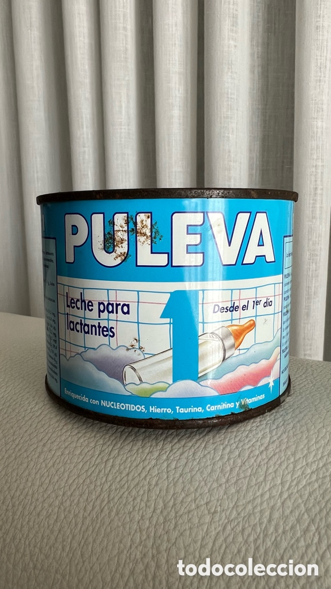 Cajas y cajitas met&aacute;licas: ANTIGUA LATA PULEVA A&Ntilde;OS 90. LECHE PARA LACTANTES