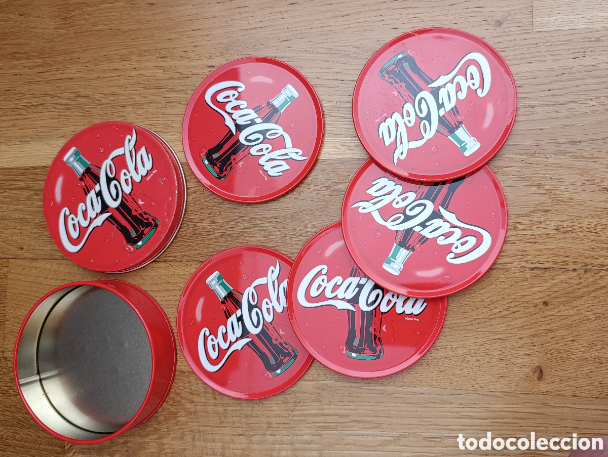 Cajas y cajitas met&aacute;licas: Caja posavasos Coca cola - Foto 2