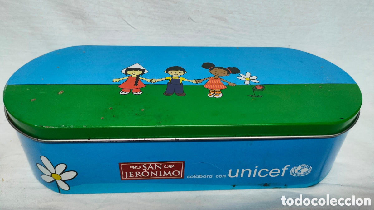 Cajas y cajitas met&aacute;licas: CAJA MET&Aacute;LICA OVALADA DE SAN JERONIMO EN COLABORACION CON UNICEF.2008
