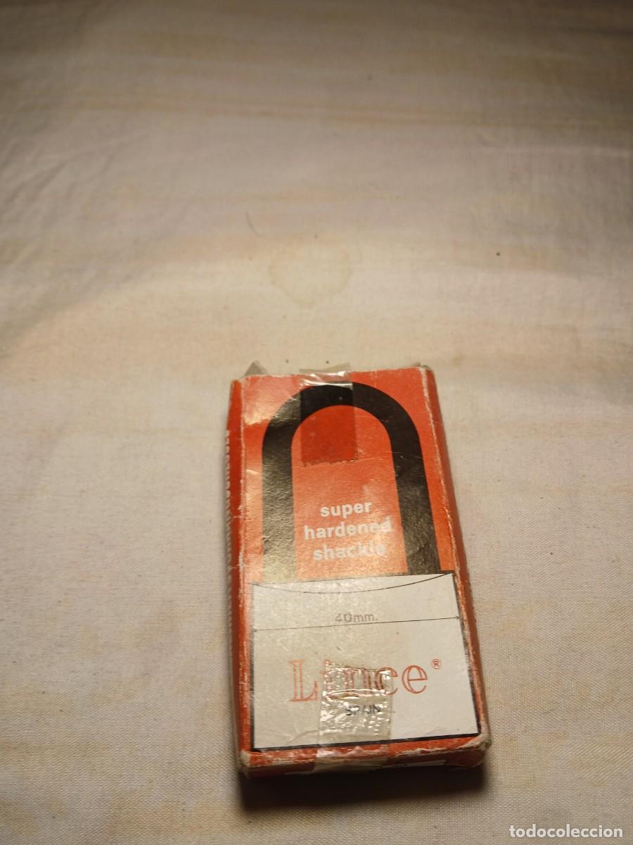 Blechdosen und Kisten: Antiguo candado marca lince spain 40 mm caja original no usado