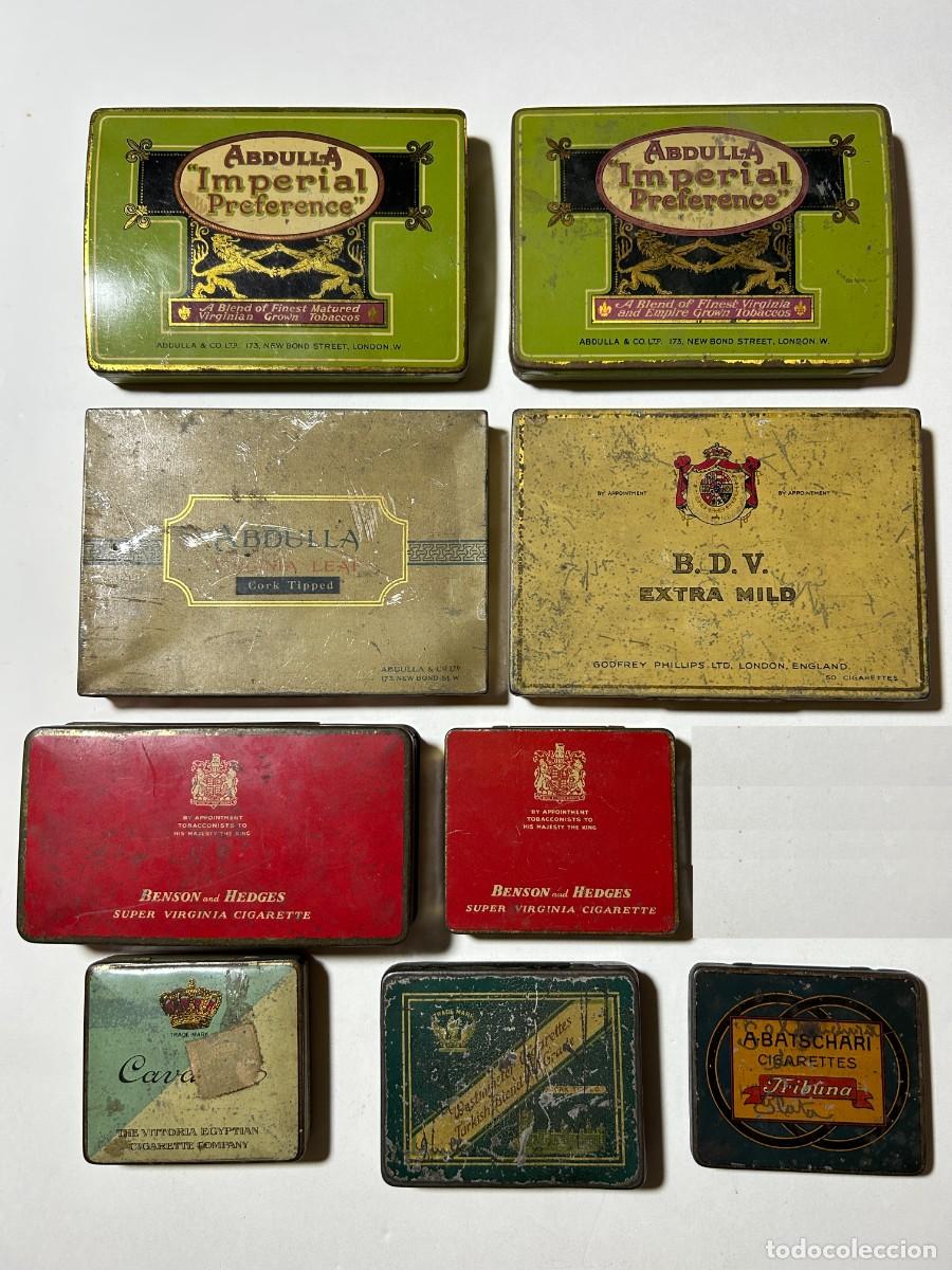 Bo&icirc;tes et petites bo&icirc;tes m&eacute;talliques: 9 cajas met&aacute;licas antiguas