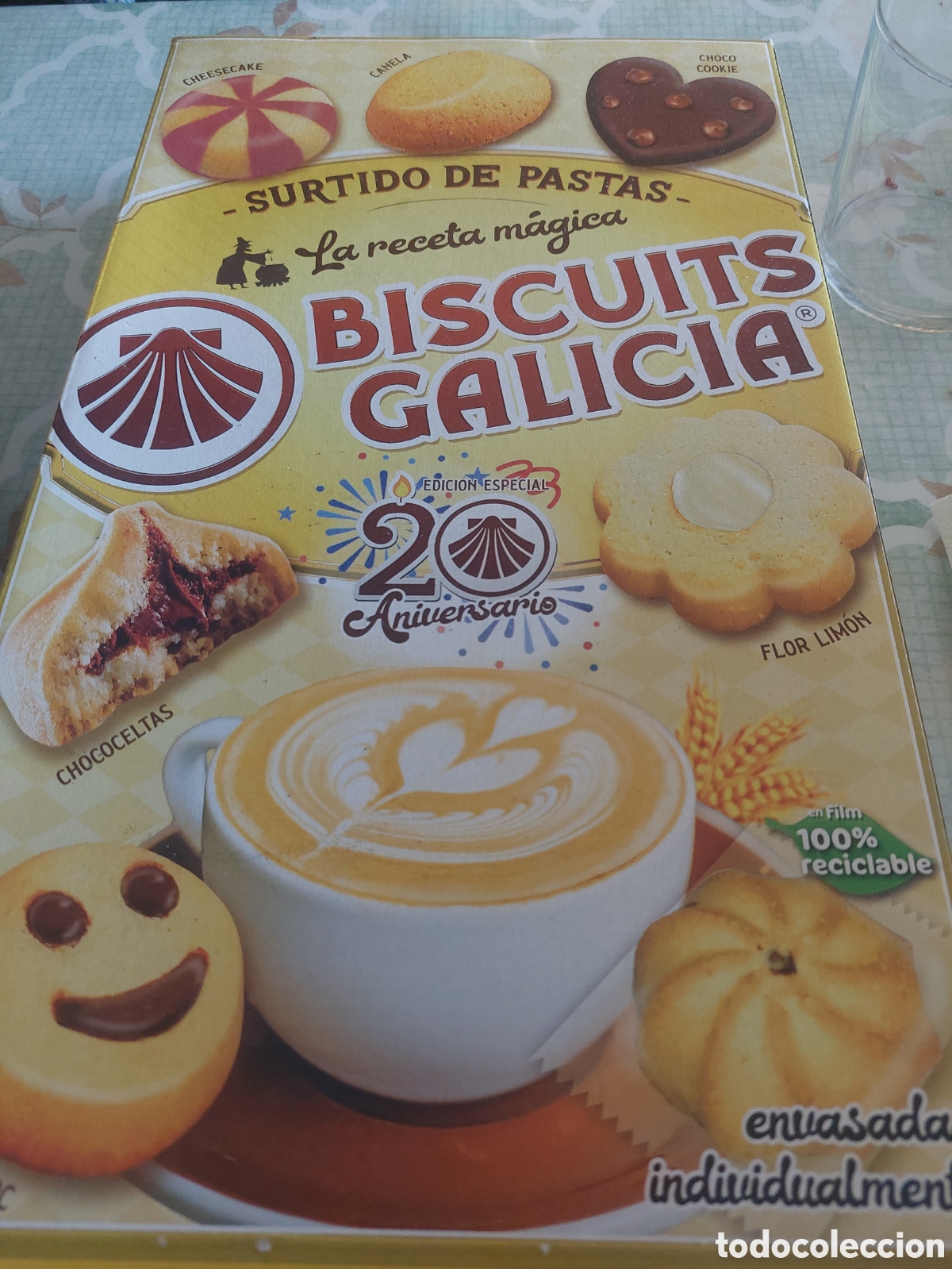 Cajas y cajitas met&aacute;licas: CAJA VAC&Iacute;A GALLETAS BISCUITS GALICIA EDICI&Oacute;N 25 ANIVERSARIO