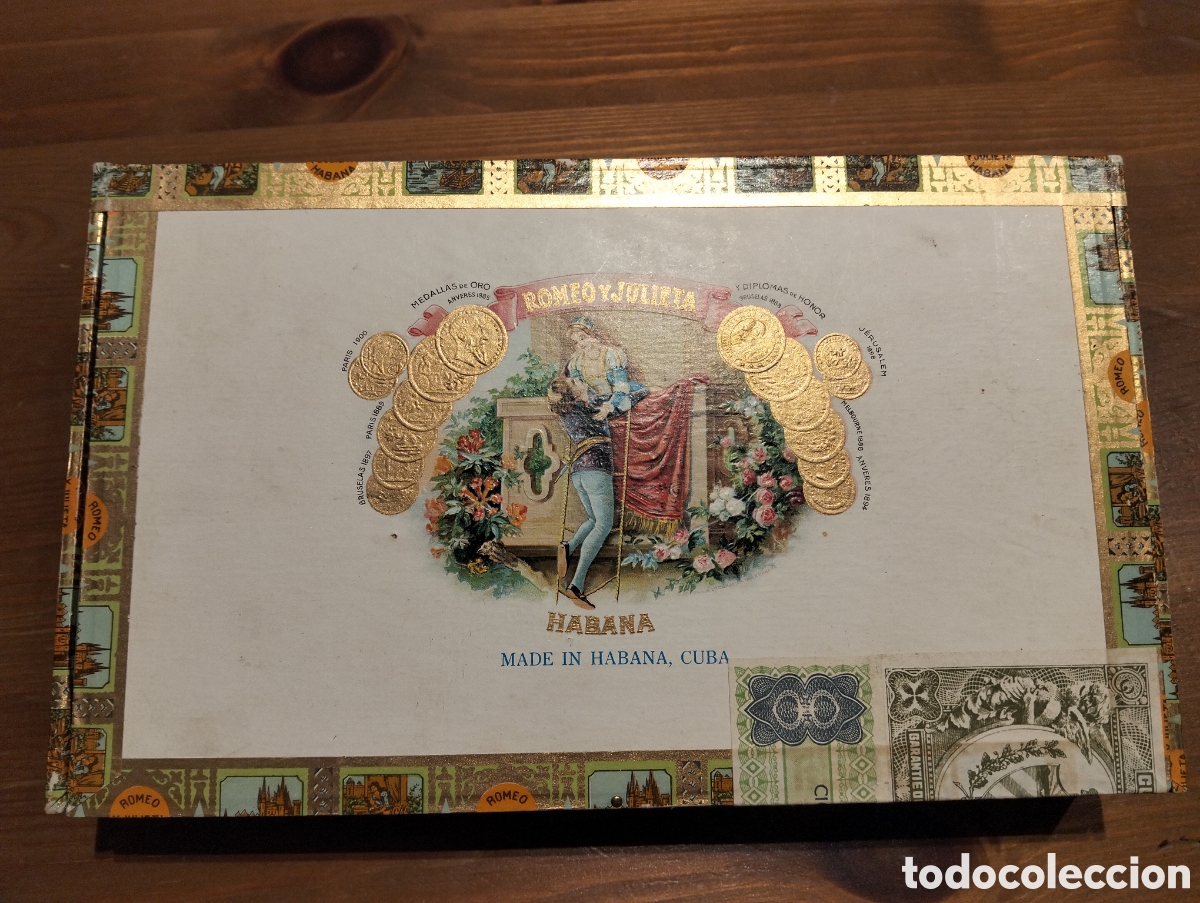 Cajas y cajitas met&aacute;licas: Caja Entera con precintos puros Habanos Romeo y Julieta