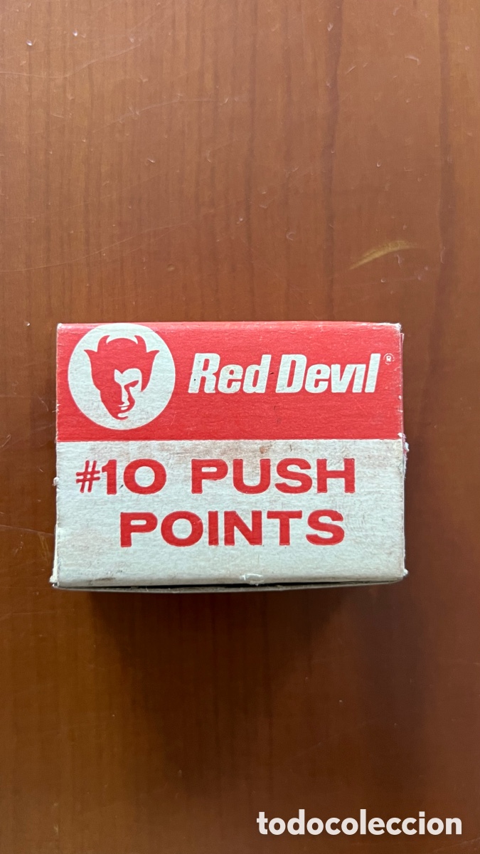 Cajas y cajitas met&aacute;licas: ANTIGUA CAJA DE GRAPAS RED DEVIL