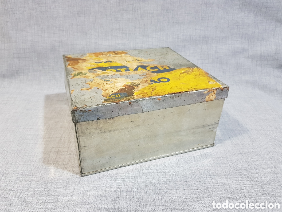 Cajas y cajitas met&aacute;licas: LATA DE GALLETAS ARTIACH BILBAO. FONDO TROQUELADO. 23 x 21 x 12 CMS