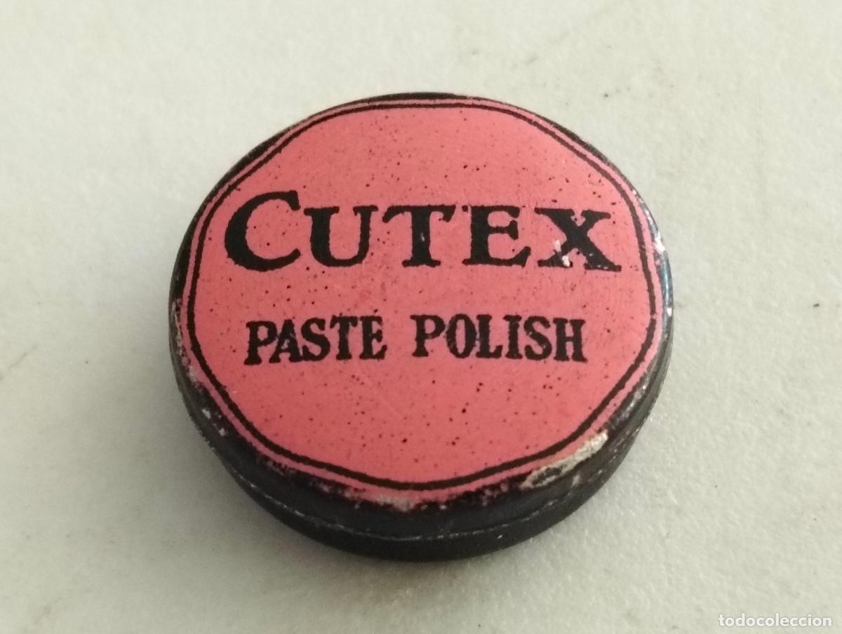 Cajas y cajitas met&aacute;licas: ANTIGUA CAJA LITOGRAFIADA, PASTE POLISH-CUTEX, NEW YORK, MEDIDAS 25 X 8 MM