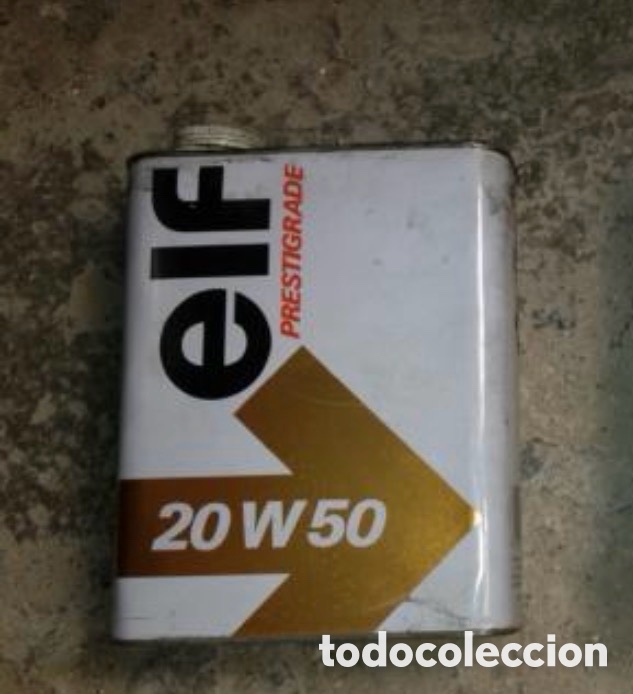 Cajas y cajitas met&aacute;licas: LATA DE ACEITE DE MOTOR ELF