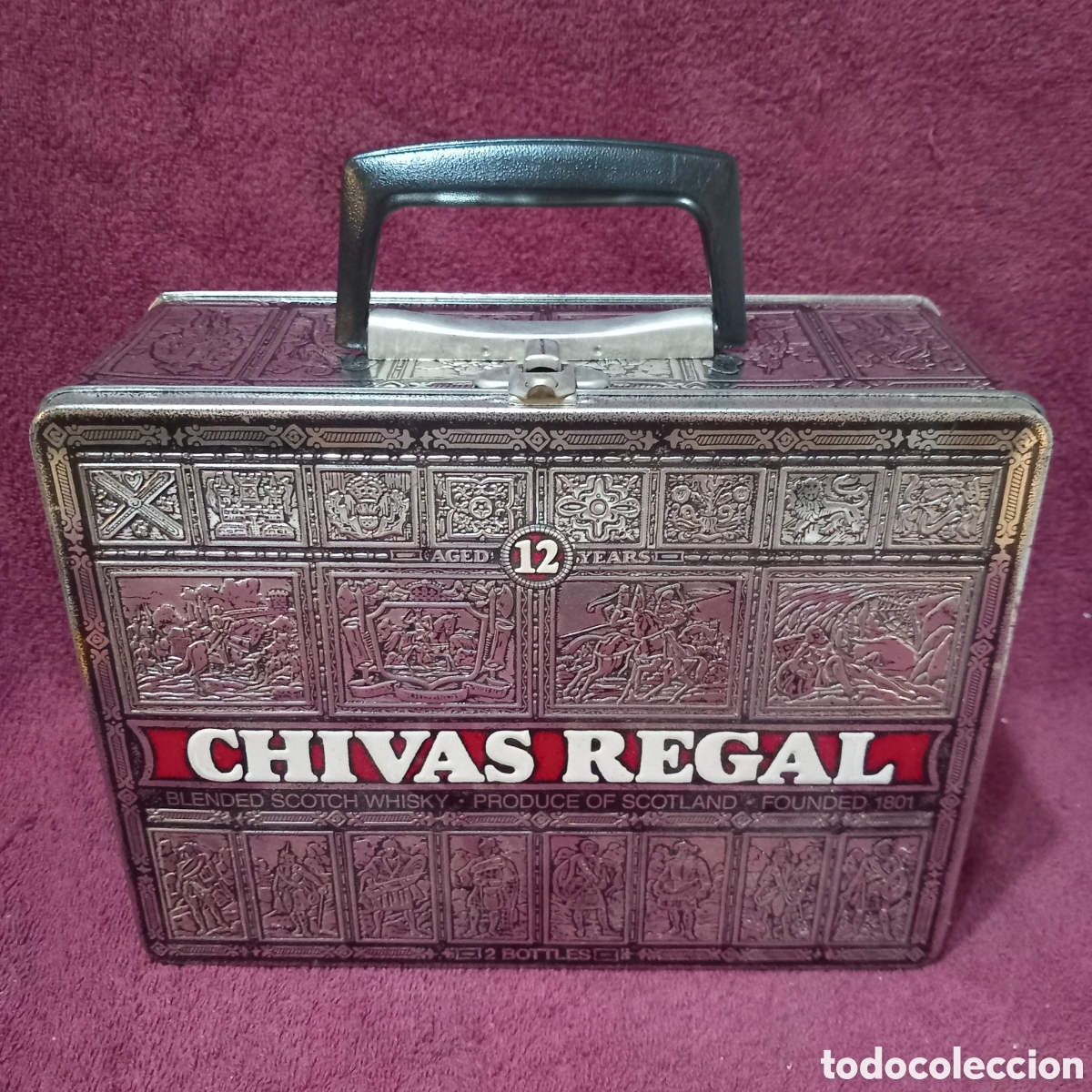 Cajas y cajitas met&aacute;licas: CAJA MALETIN METALICA/CHIVAS REGAL