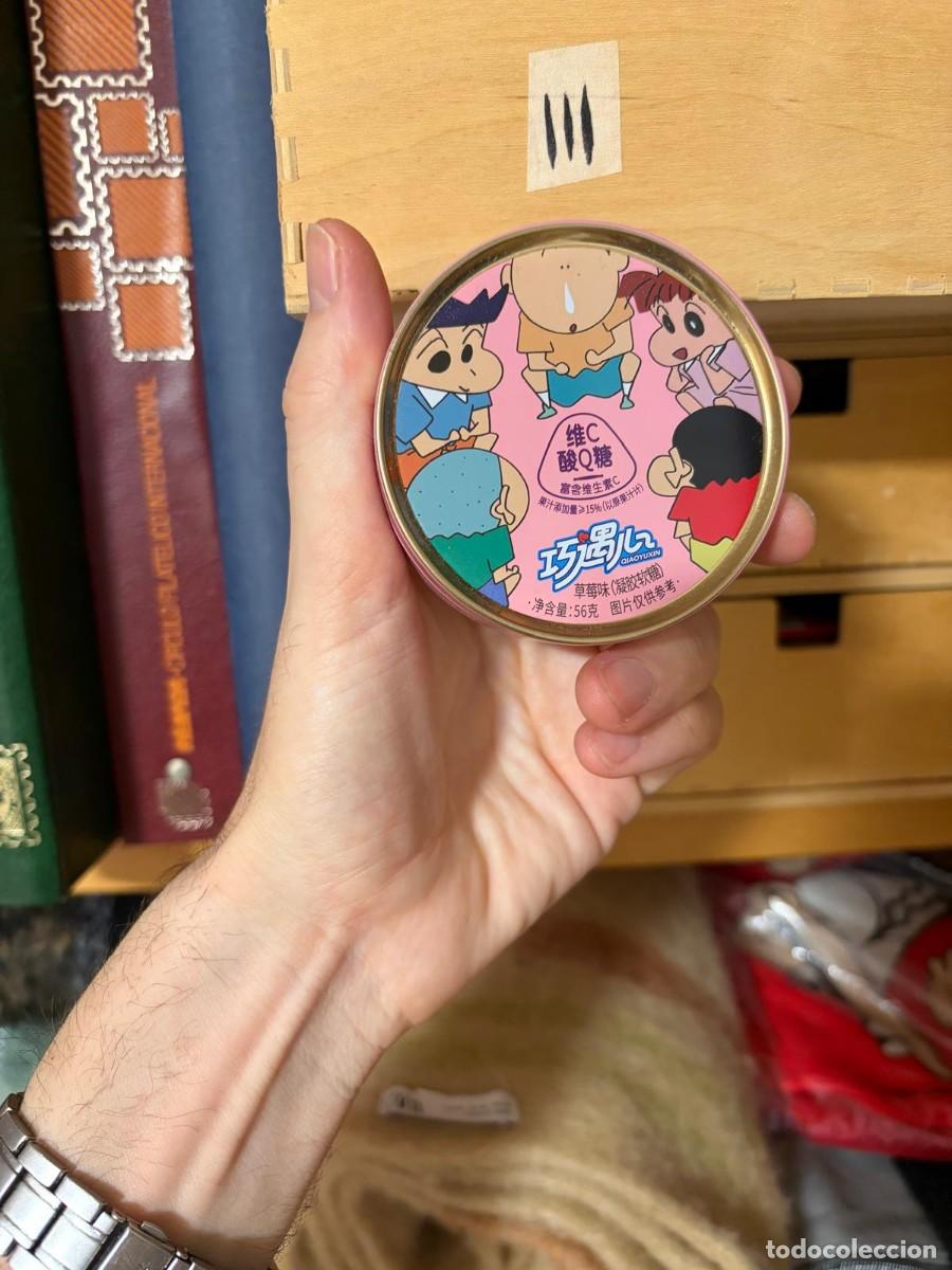 Cajas y cajitas met&aacute;licas: (III) CAJA DE METAL SHIN CHAN VACIA DE CARAMELOS JAPONESES