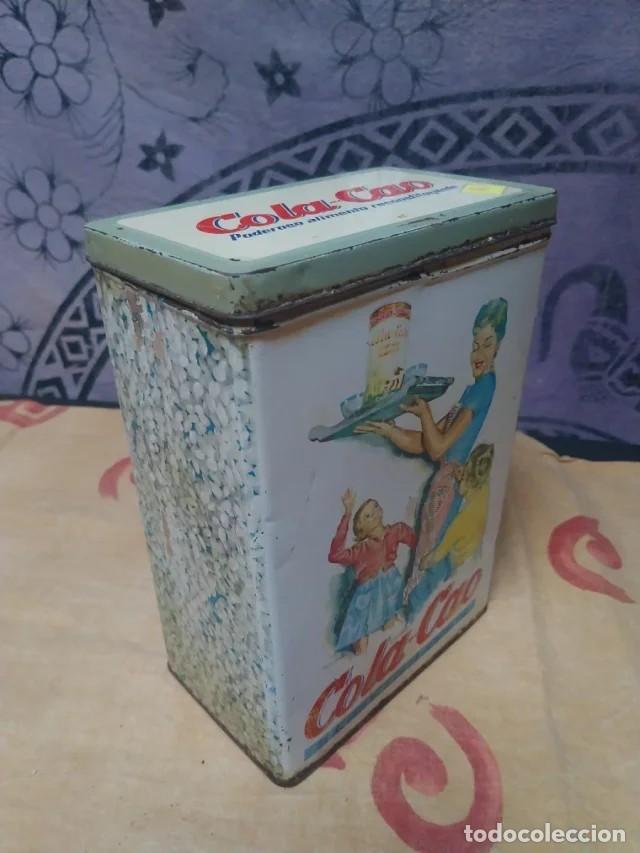 Cajas y cajitas met&aacute;licas: Lata antigua Cola Cao con motivos de arroz