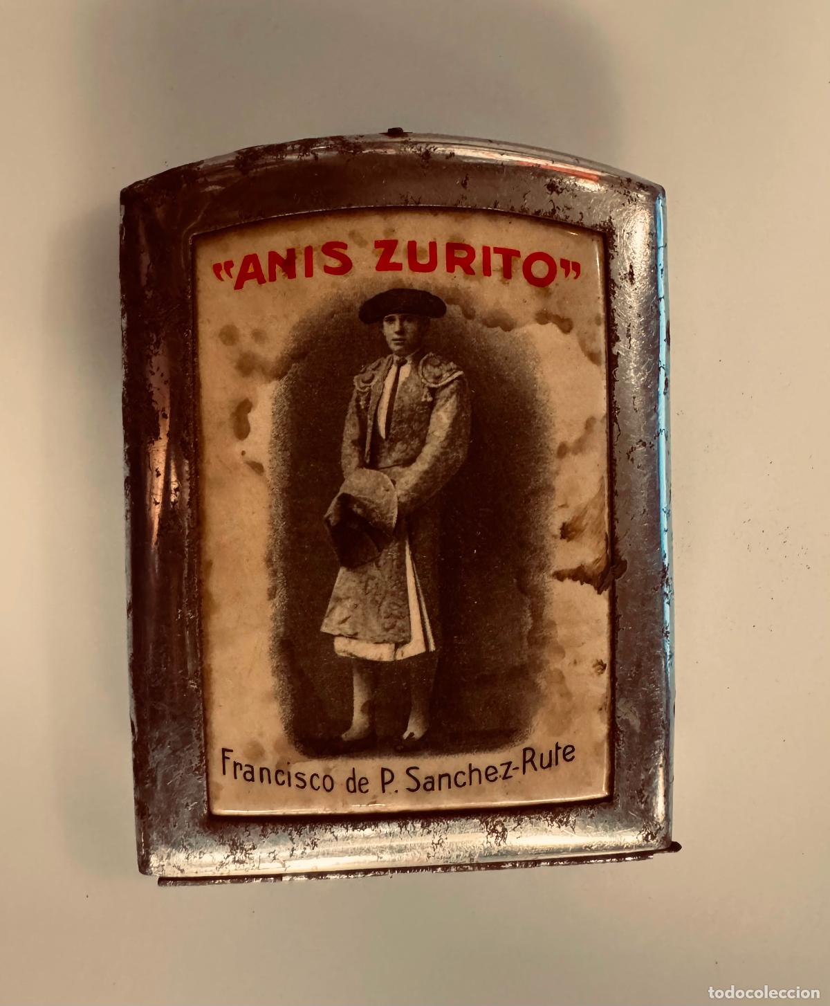 Cajas y cajitas met&aacute;licas: ANIS ZURITO - FRANCISCO DE P. SANCHEZ - RUTE - PITILLERA ANTIGUA -VER FOTOS