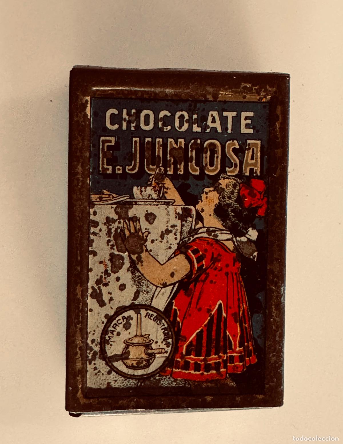 Cajas y cajitas met&aacute;licas: - CHOCOLATE JUNCOSA - CAJITA ANTIGUA DE CHAPA -VER FOTOS