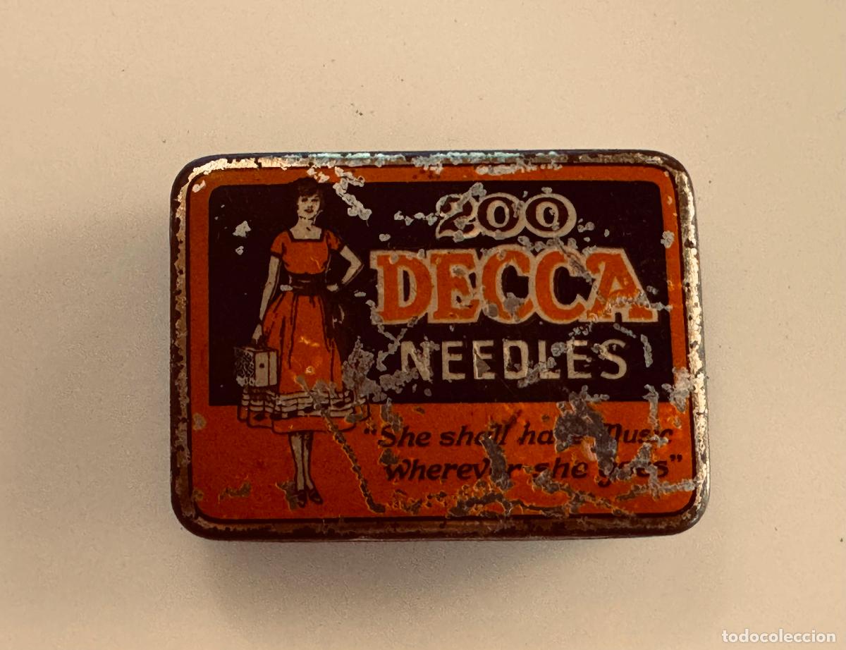 Cajas y cajitas met&aacute;licas: DECCA (NEEDLES) - CAJITA ANTIGUA DE CHAPA CON AGUJAS PARA GRAMOFONOS -VER FOTOS