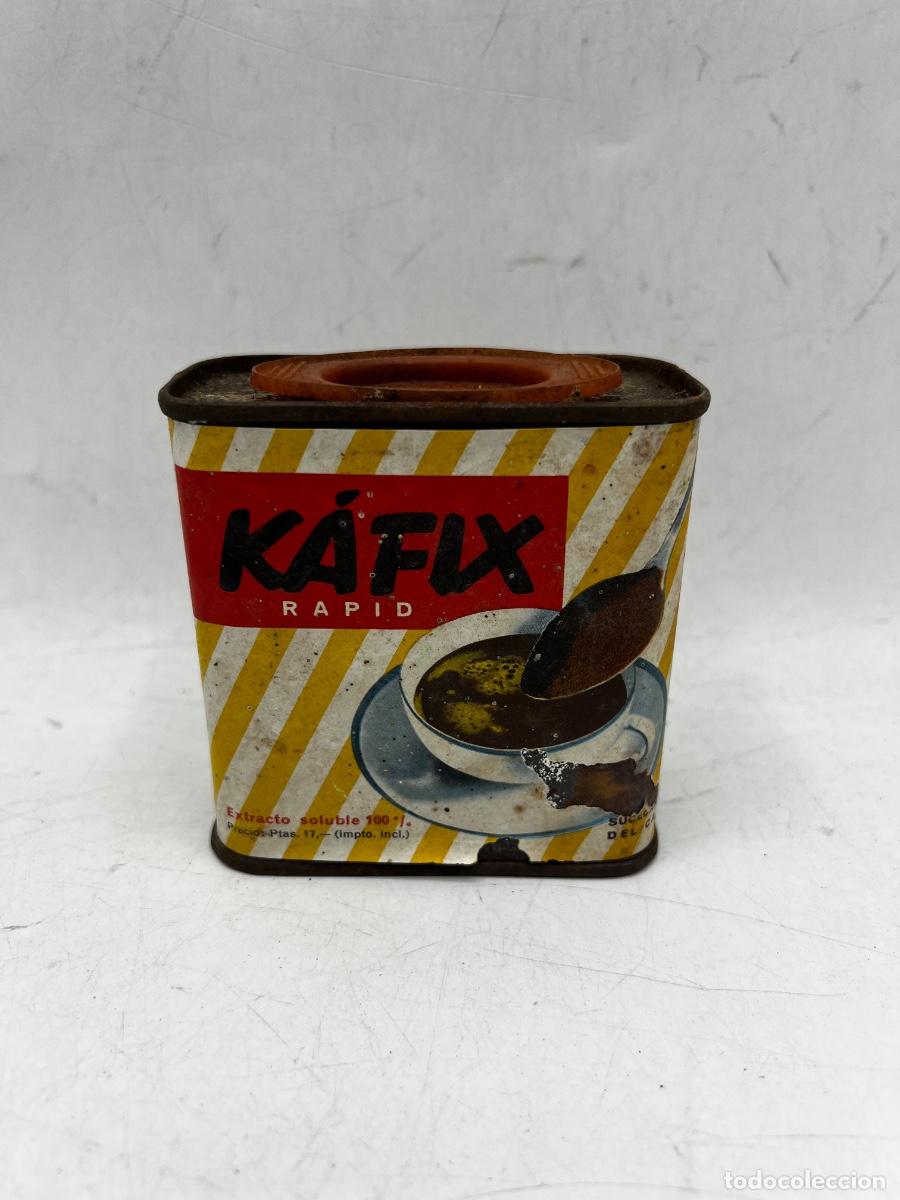 Cajas y cajitas met&aacute;licas: CAJA MET&Aacute;LICA. KAFIX. SUCED&Aacute;NEO DEL CAF&Eacute;. FABRICADA EN PALENCIA. ORIGEN ALEM&Aacute;N.