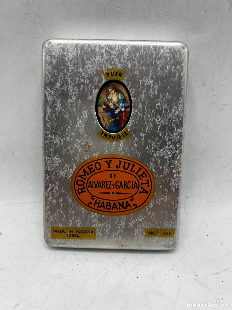 Cajas y cajitas met&aacute;licas: CAJA METALICA DE PUROS. ROMEO Y JULIETA. HABANA. DE &Aacute;LVAREZ Y GARCIA.