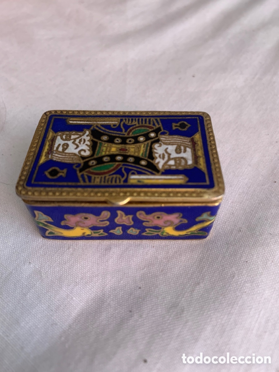 Cajas y cajitas met&aacute;licas: Caja de metal (lat&oacute;n) para pastillas vintage