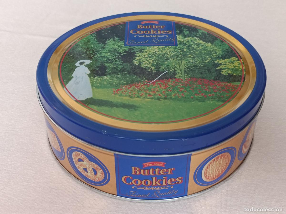 Cajas y cajitas met&aacute;licas: Caja de lata de Butter Cookies Fin carr&eacute;. VAC&Iacute;A. Buen estado.