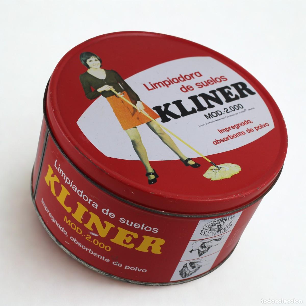 Cajas y cajitas met&aacute;licas: Caja Hojalata Kliner Limpiadora Suelos Vintage Publicidad Retro Madrid Espa&ntilde;a