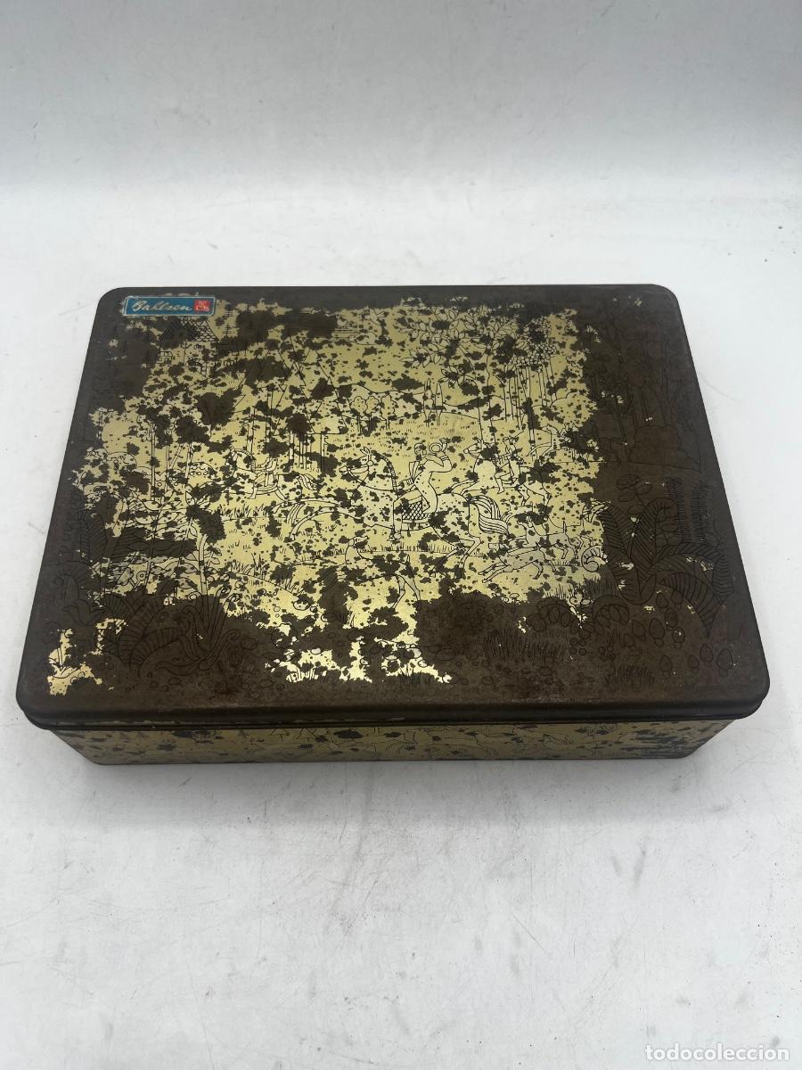 Cajas y cajitas met&aacute;licas: CAJA GALLETA METALICA. BAHLSEN. 24,5 x 18,5 x 6,5 CM