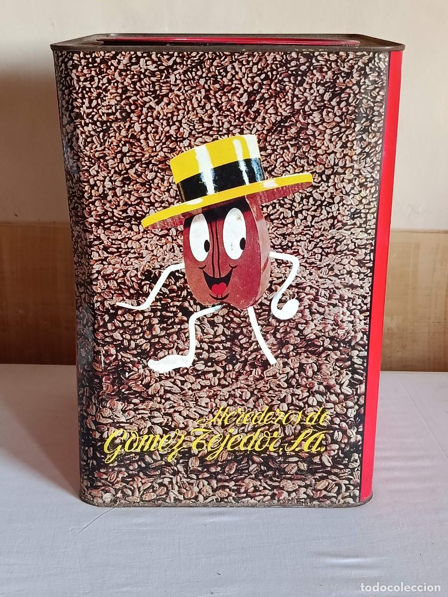 Cajas y cajitas met&aacute;licas: Antigua lata caf&eacute; herederos de gonez tejedor