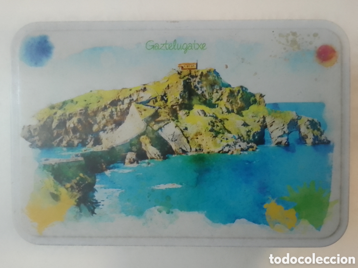 Cajas y cajitas met&aacute;licas: Caja met&aacute;lica vac&iacute;a Gaztelugatxe.