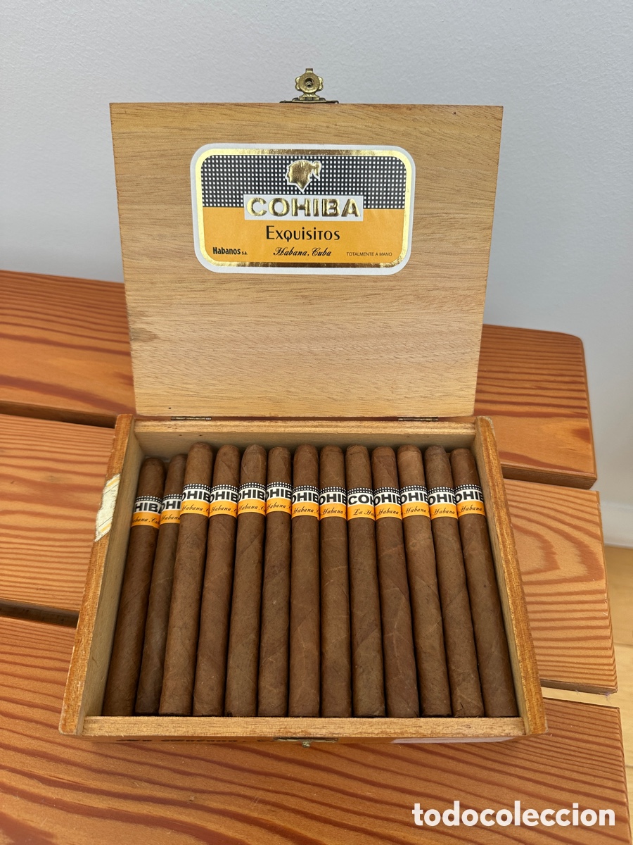 Cajas y cajitas met&aacute;licas: Caja de puros habanos Cohiba Exquisitos 2001