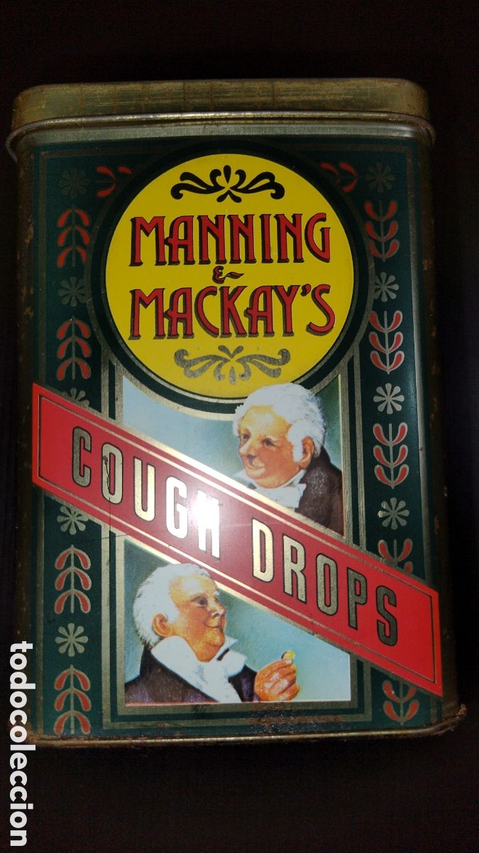 Cajas y cajitas met&aacute;licas: Caja Cough Drops Manning Mackay's