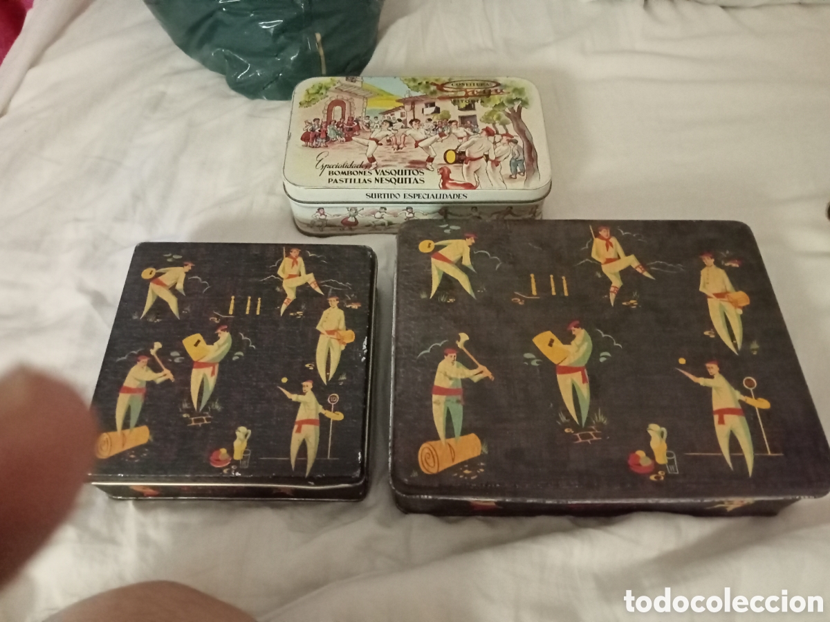 Cajas y cajitas met&aacute;licas: Lote de cajas de confituras y bombones Goya