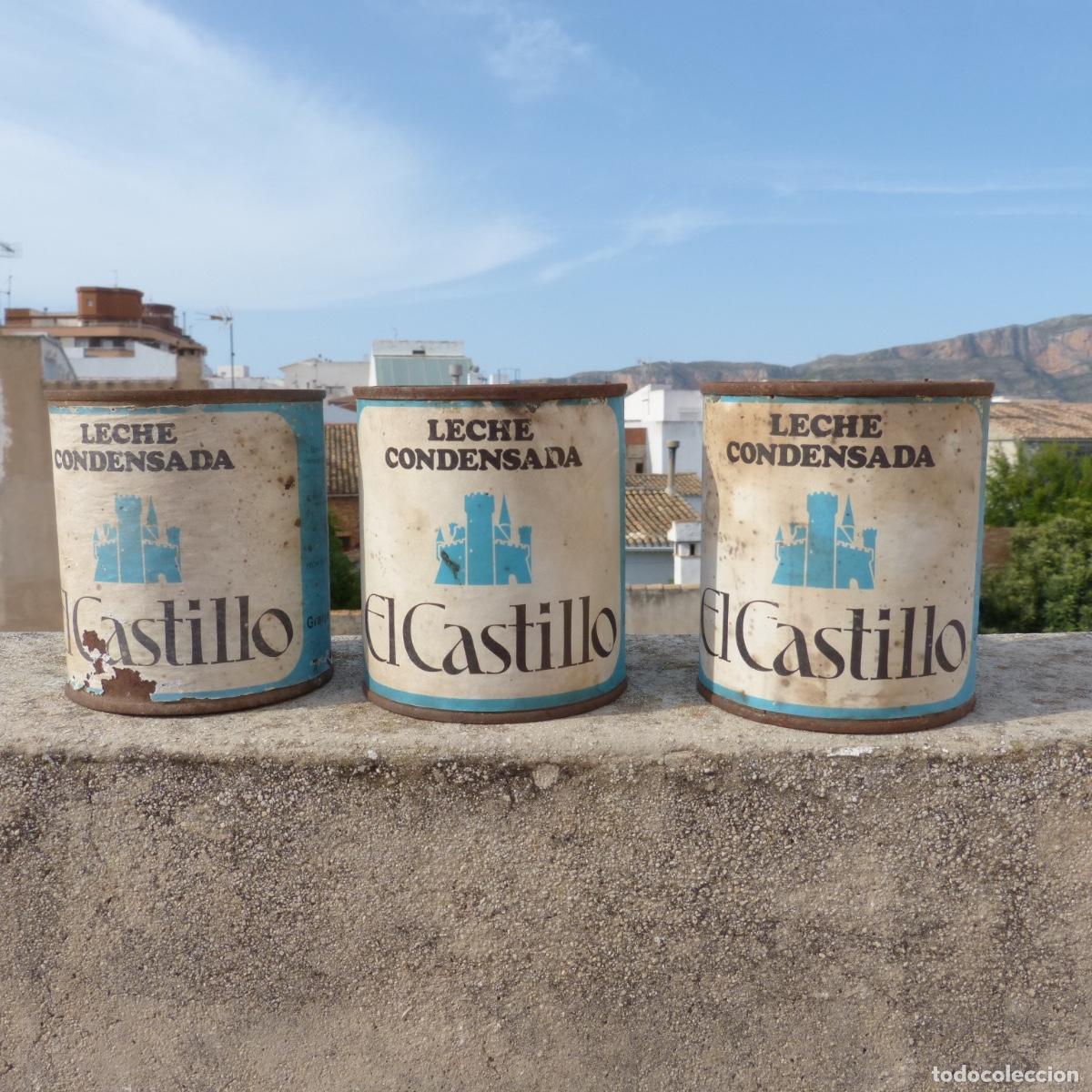Cajas y cajitas met&aacute;licas: Lote de 3 botes de leche condensada el castillo, 207gr,