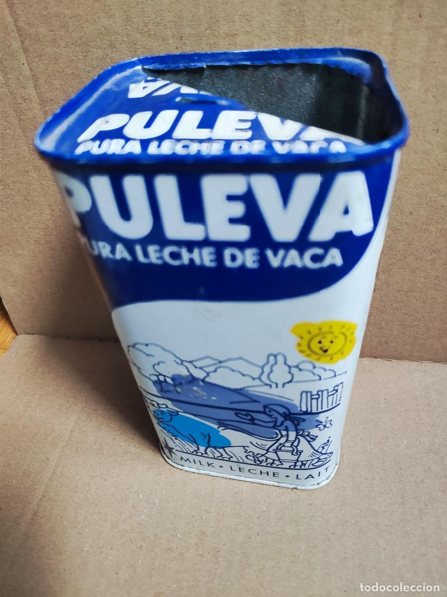 Cajas y cajitas met&aacute;licas: HUCHA DE LATA,LECHE PULEVA.