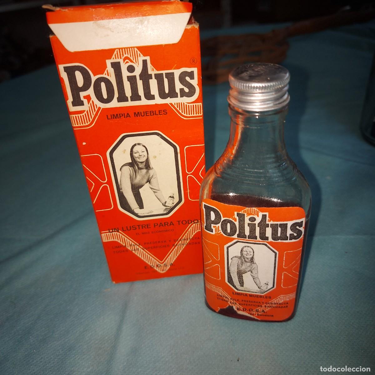 Cajas y cajitas met&aacute;licas: POLITUS - LIMPIA MUEBLES - BOTELLA Y CAJA ORIGINAL